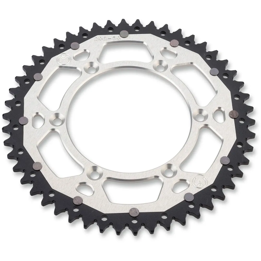 MOOSE OFFROAD HARD-PARTS - SPROCKET DUAL MSE KAW 52T SILV - 12101533