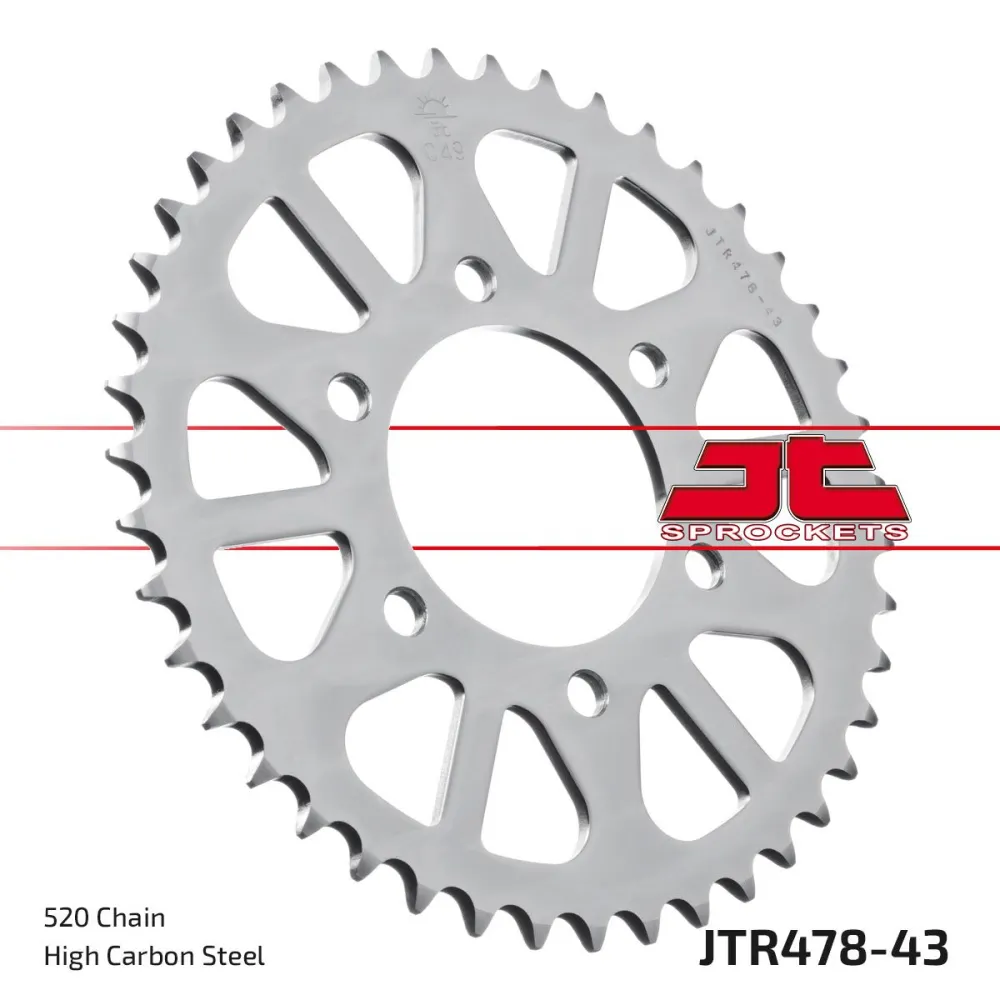 JT SPROCKETS - SPROCKET REAR 43T 520 BLK - 12101662