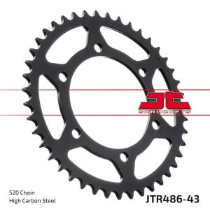 JT SPROCKETS - SPROCKET REAR 43T 520 BLK - 12101668