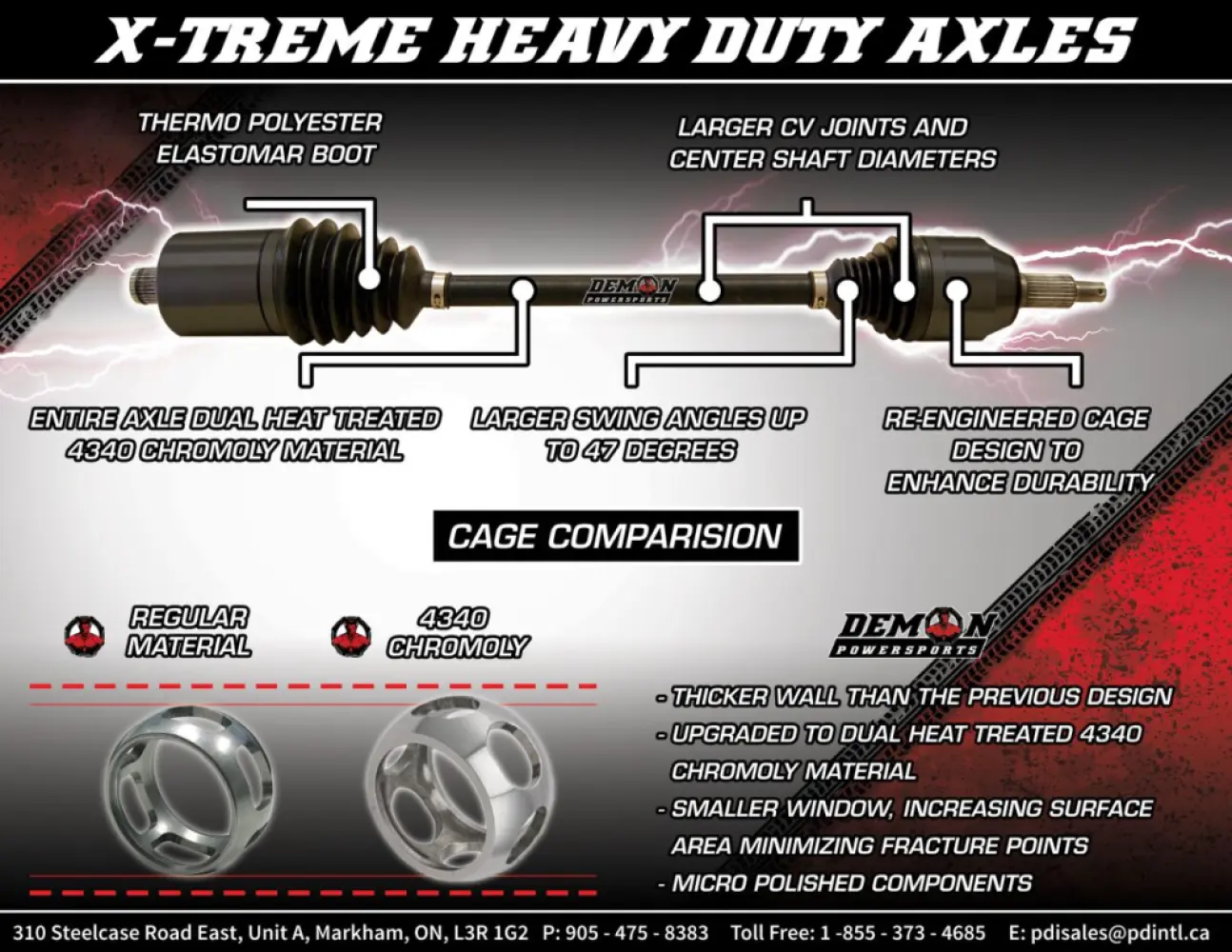DEMON - AXLE XHD CA MAVERICK X3/MAX - 02141771