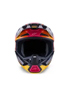 ALPINESTARS(MX) - HELMET SM7 RISE BLK/YL/PINK 2X - 01109062