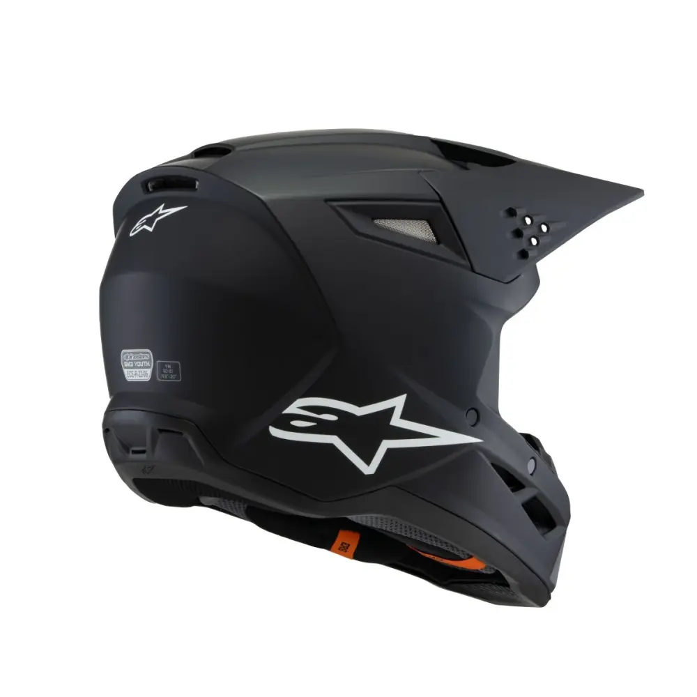 ALPINESTARS(MX) - HELMET YTH SM3 SOLID BLACK YL - 01111673
