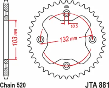 JT SPROCKETS - SPROCKET RL 520 38T ORG - 12112702
