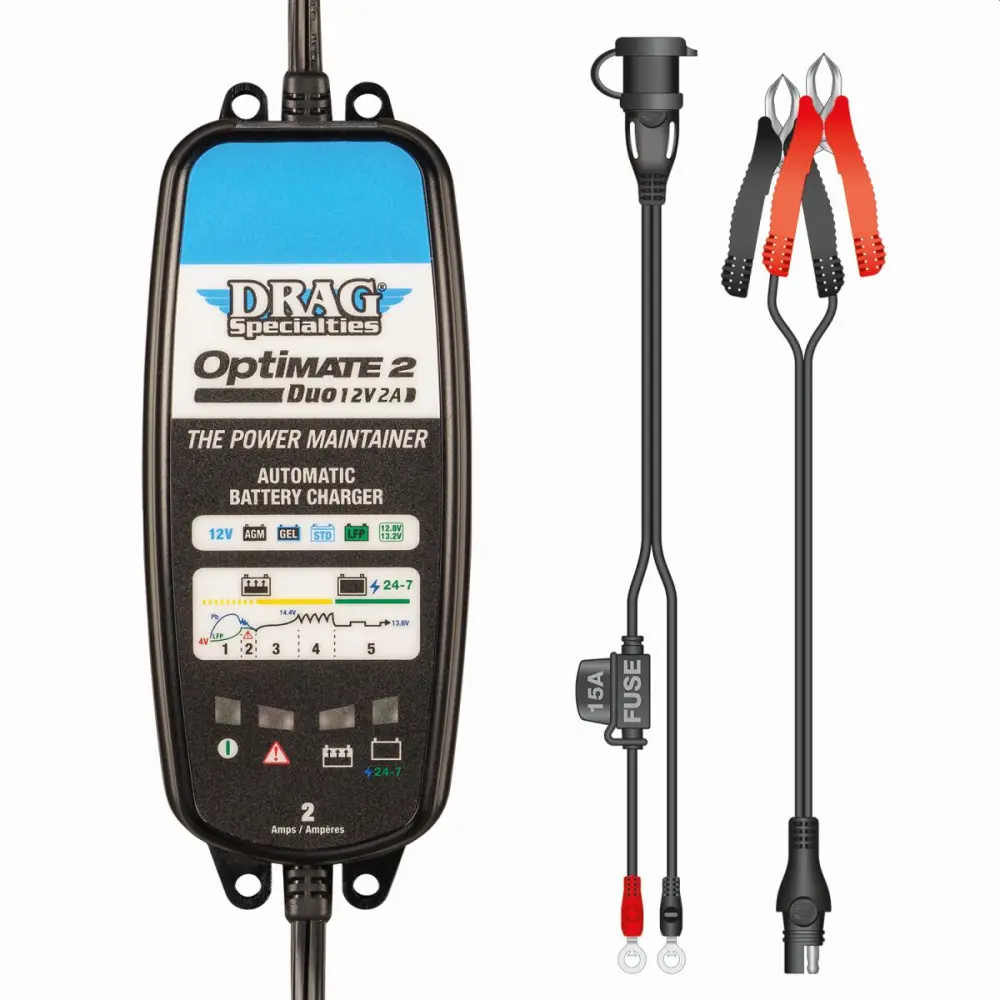 DRAG SPECIALTIES - CHARGER EU OPTIMATE 2 DUO DRAG - 38070698