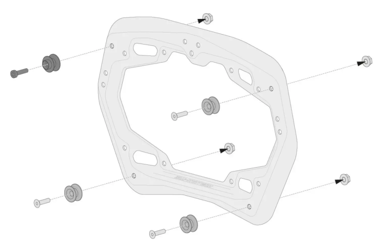 SW-MOTECH - ADPT KIT PRO SIDE CARRIER - 15100911