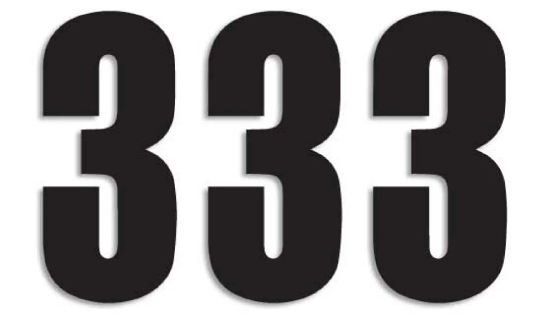 BLACKBIRD RACING - NUMBER #3 13X7CM BK - 43100741