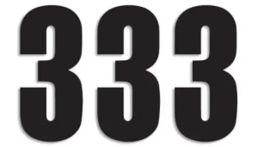 BLACKBIRD RACING - NUMBER #3 13X7CM BK - 43100741