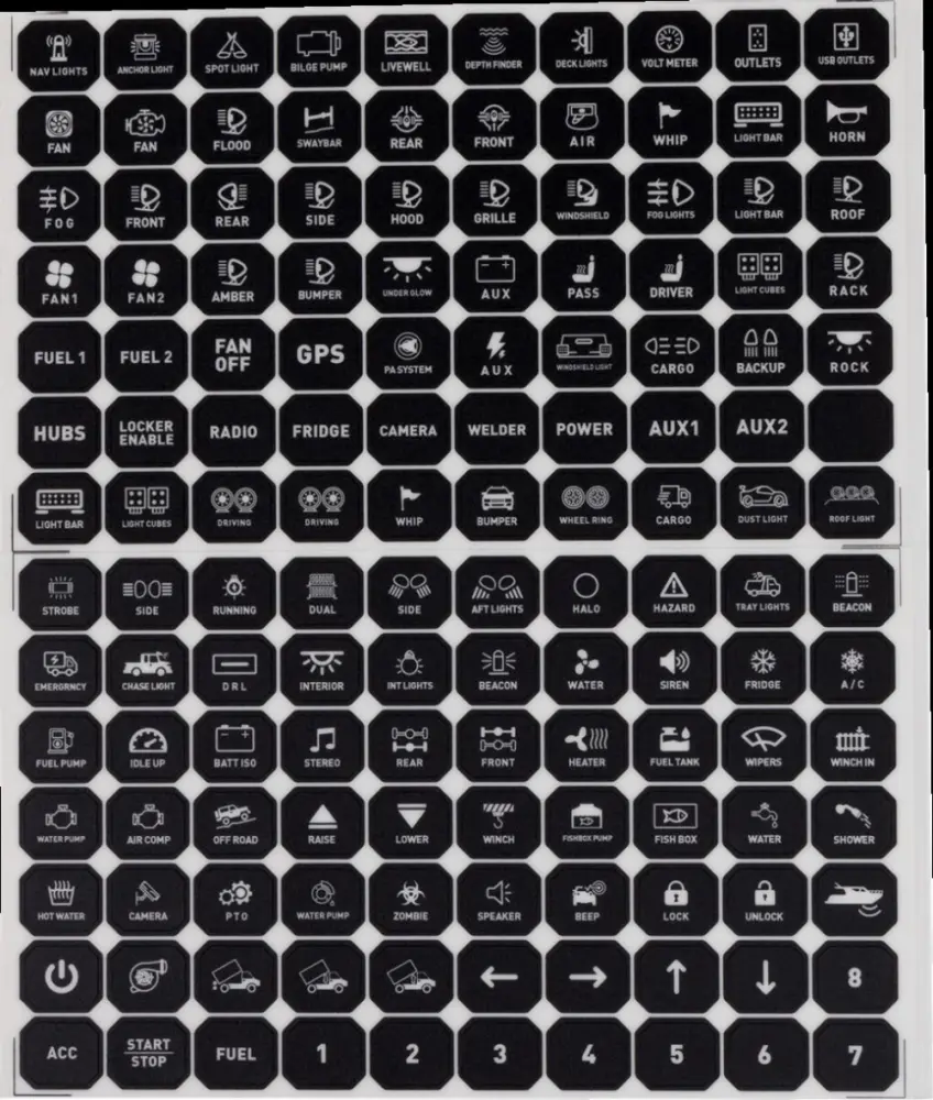 MOOSE OFFROAD HARD-PARTS - UNIVERSAL GANG SWITCH 12 PANEL - 06160435