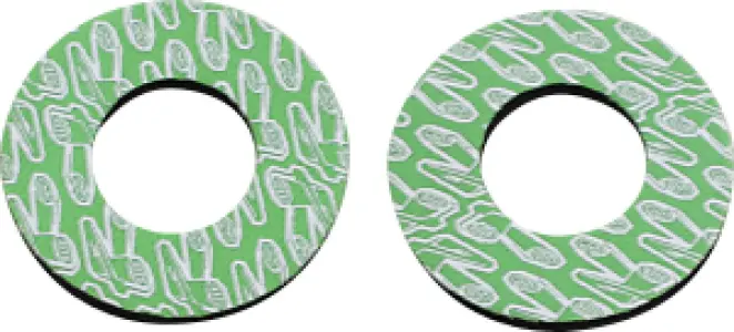 RENTHAL - GRIP DONUTZ WHT/GRN - 06302084