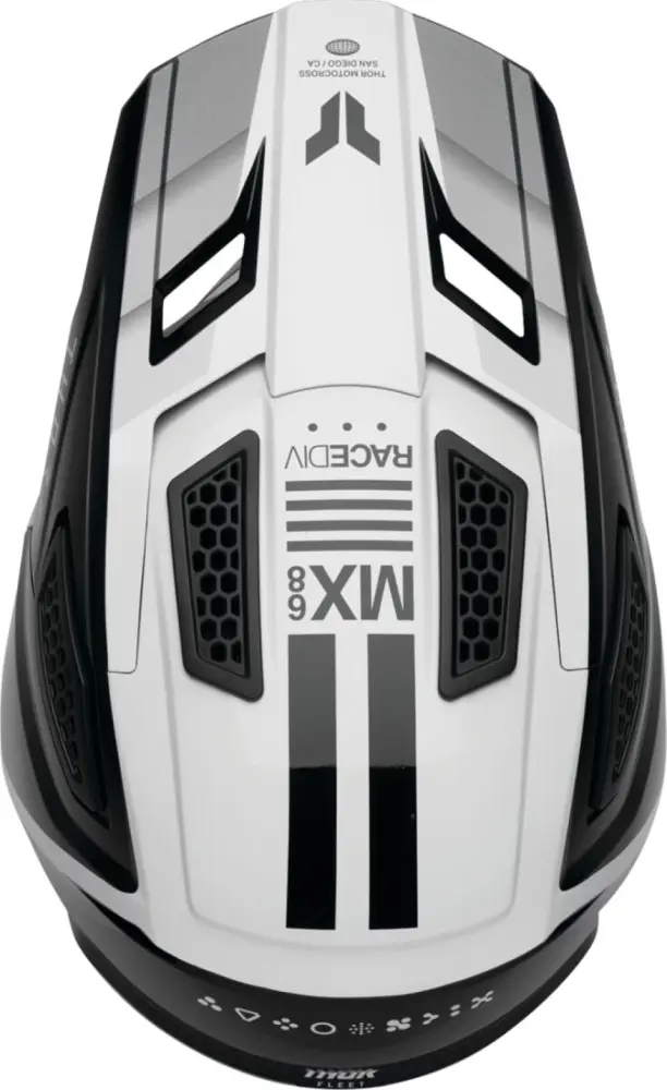THOR - HELMET FLEET DEFY BK/WH MD - 01109431