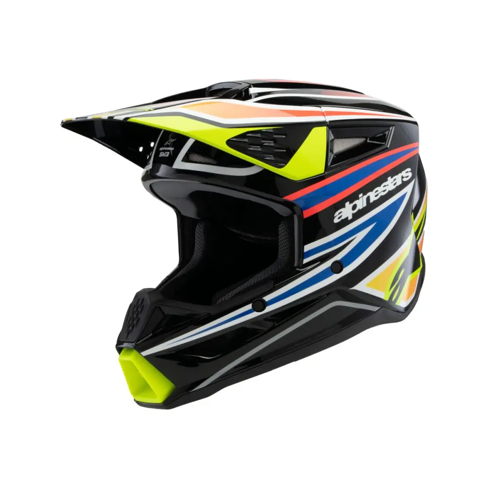 ALPINESTARS(MX) - HELMET YTH SM3 WURX BLK/YL/B Y