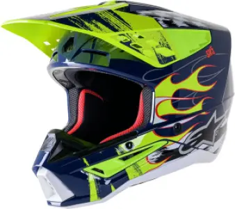 ALPINESTARS(MX) - HELMET SM5 RASH NV/YL