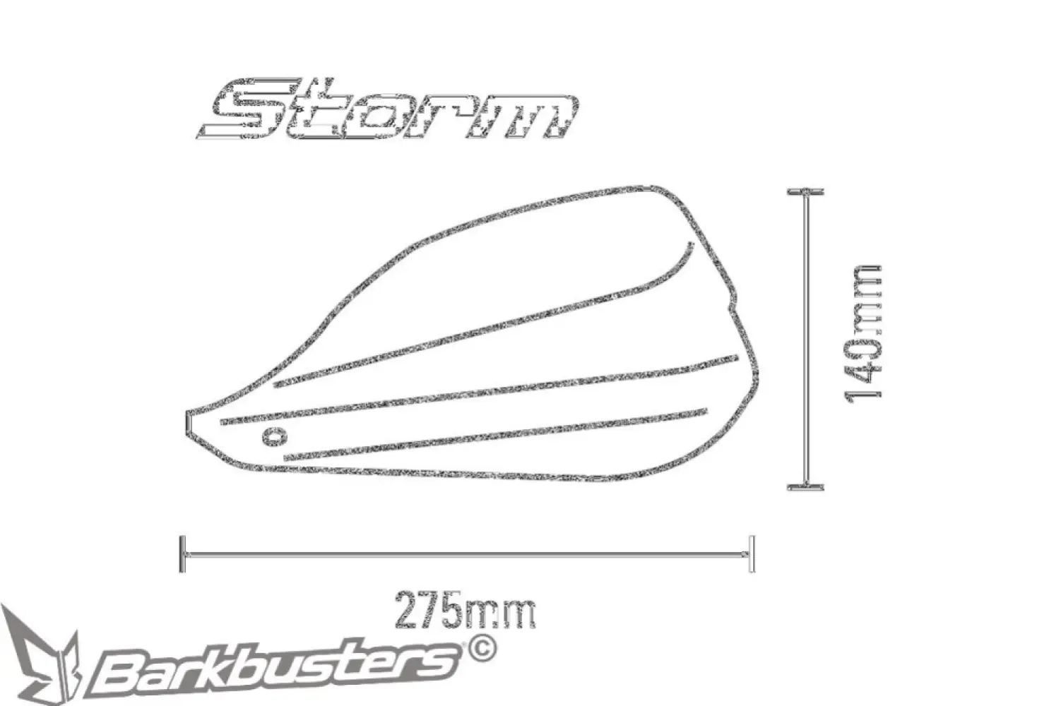 BARKBUSTERS - HANDGUARD STORM 22MM BK - 06352241