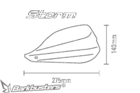 BARKBUSTERS - HANDGUARD STORM 22MM BK - 06352241