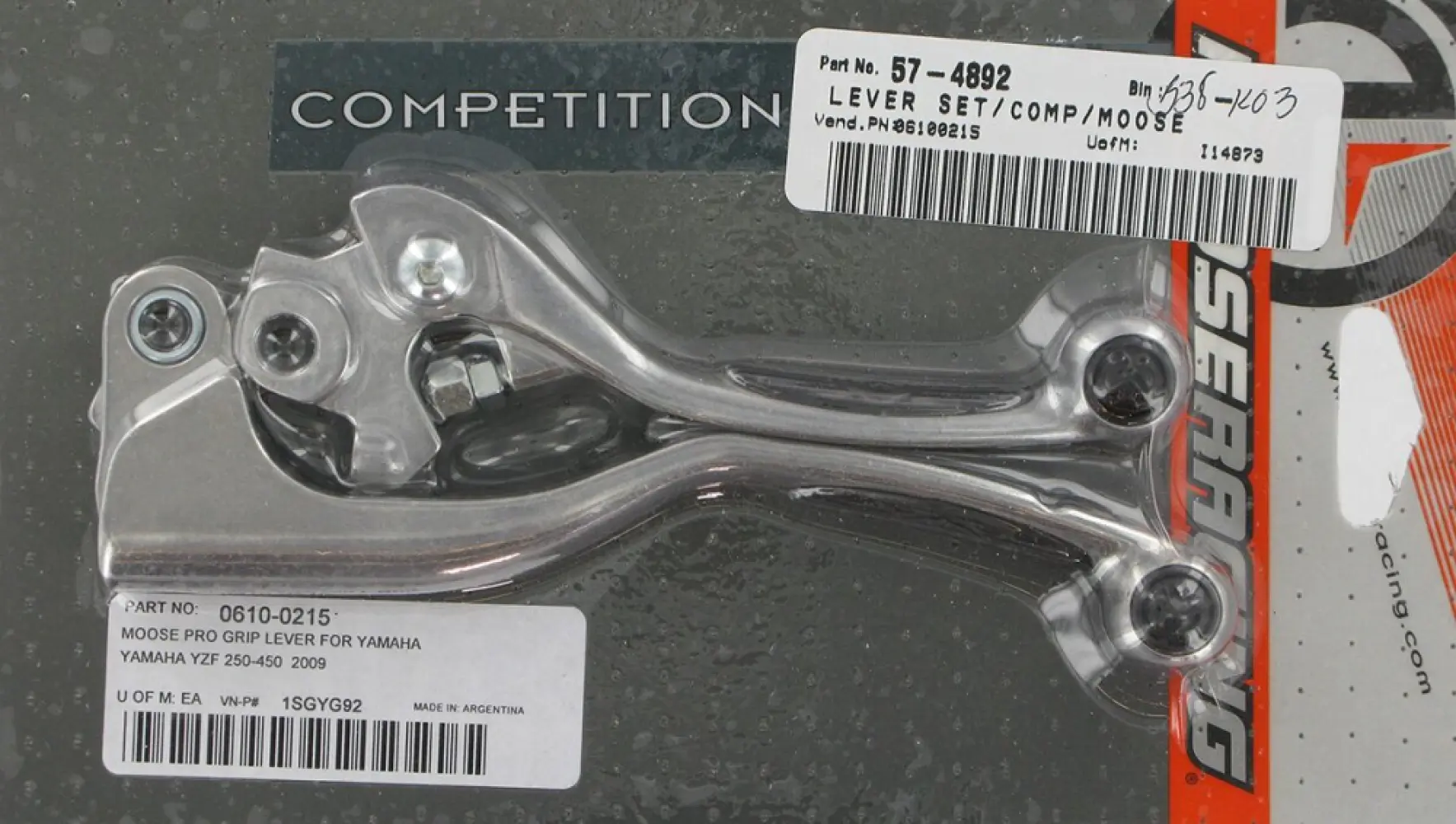 MOOSE OFFROAD HARD-PARTS - LEVER COMP SET BLK YZ - 06100215