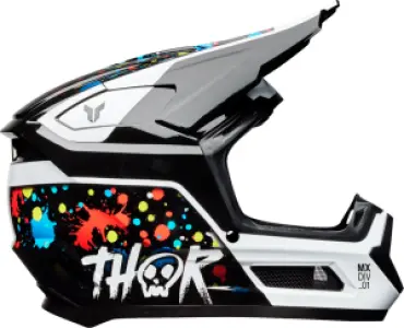 THOR - HELMET FLEET YTH SPLAT BLACK M - 01111766