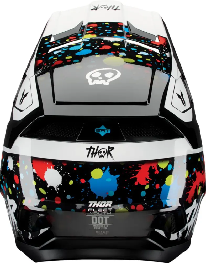 THOR - HELMET FLEET YTH SPLAT BLACK M - 01111766