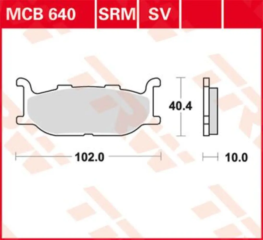 TRW - BRAKE PAD TRW MCB640SV - 17211072