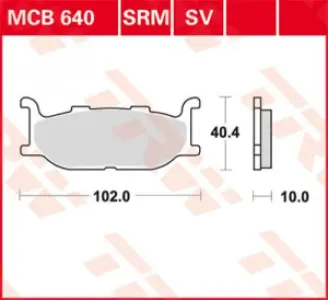TRW - BRAKE PAD TRW MCB640SV - 17211072