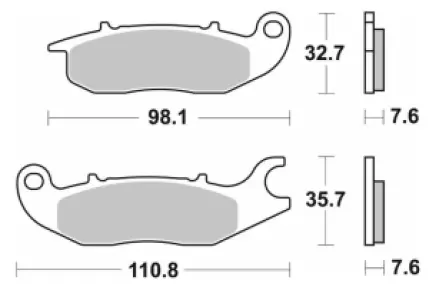 SBS - BRAKE PAD SINT FR - 17221194