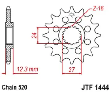 JT SPROCKETS - SPROCKET FRONT 15T 520 - 12121310