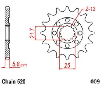 MOTO-MASTER - FRONT SPROCKET 520 13T - 12121473