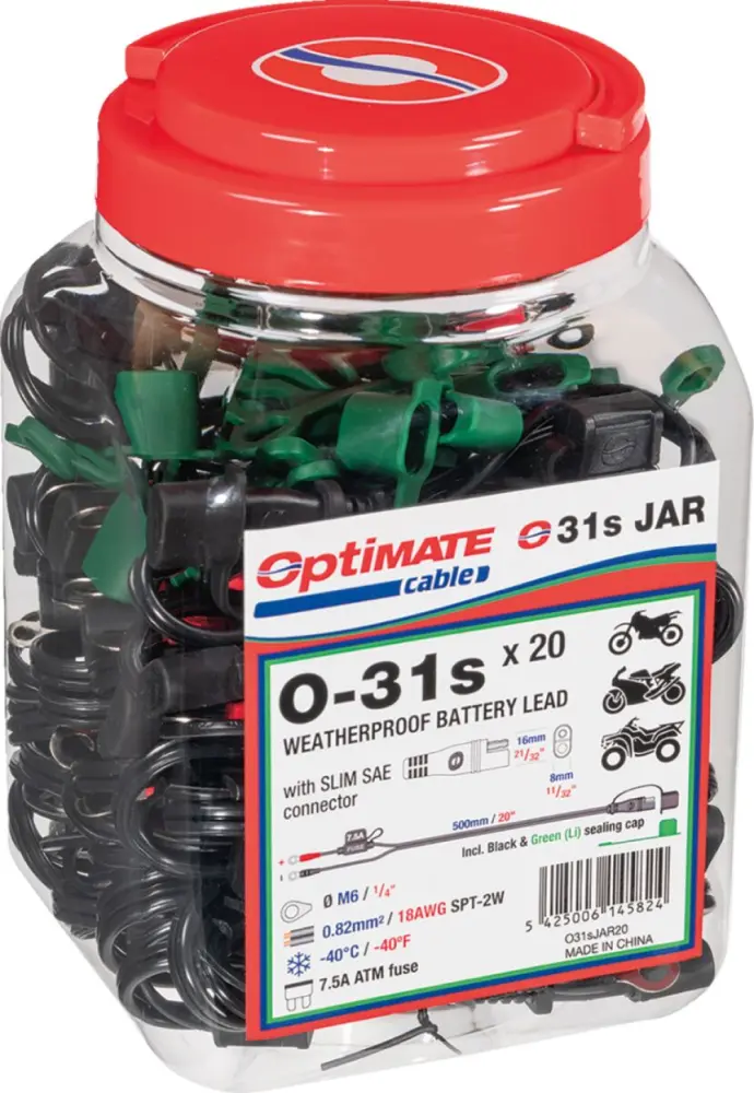 TECMATE - CORD BATTERY 1/4 SLIM SAE X20 - 38070685