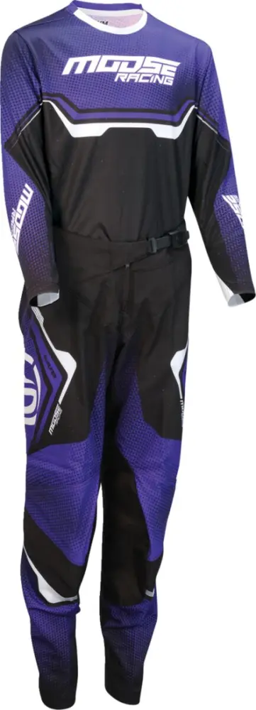 MOOSE OFFROAD SOFT-GOODS - PANT YTH QUALIFIER BLACK/PURPL - 29032660