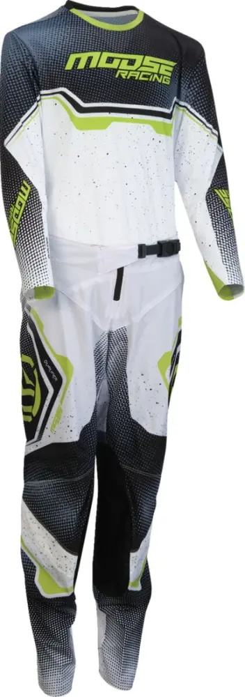 MOOSE OFFROAD SOFT-GOODS - PANT YTH QUALIFIER WHITE/BLACK - 29032668