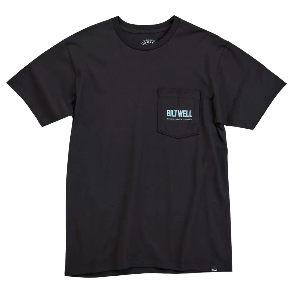 BILTWELL - TEE OLD JUNK POCKET BK BK LG - 303024921