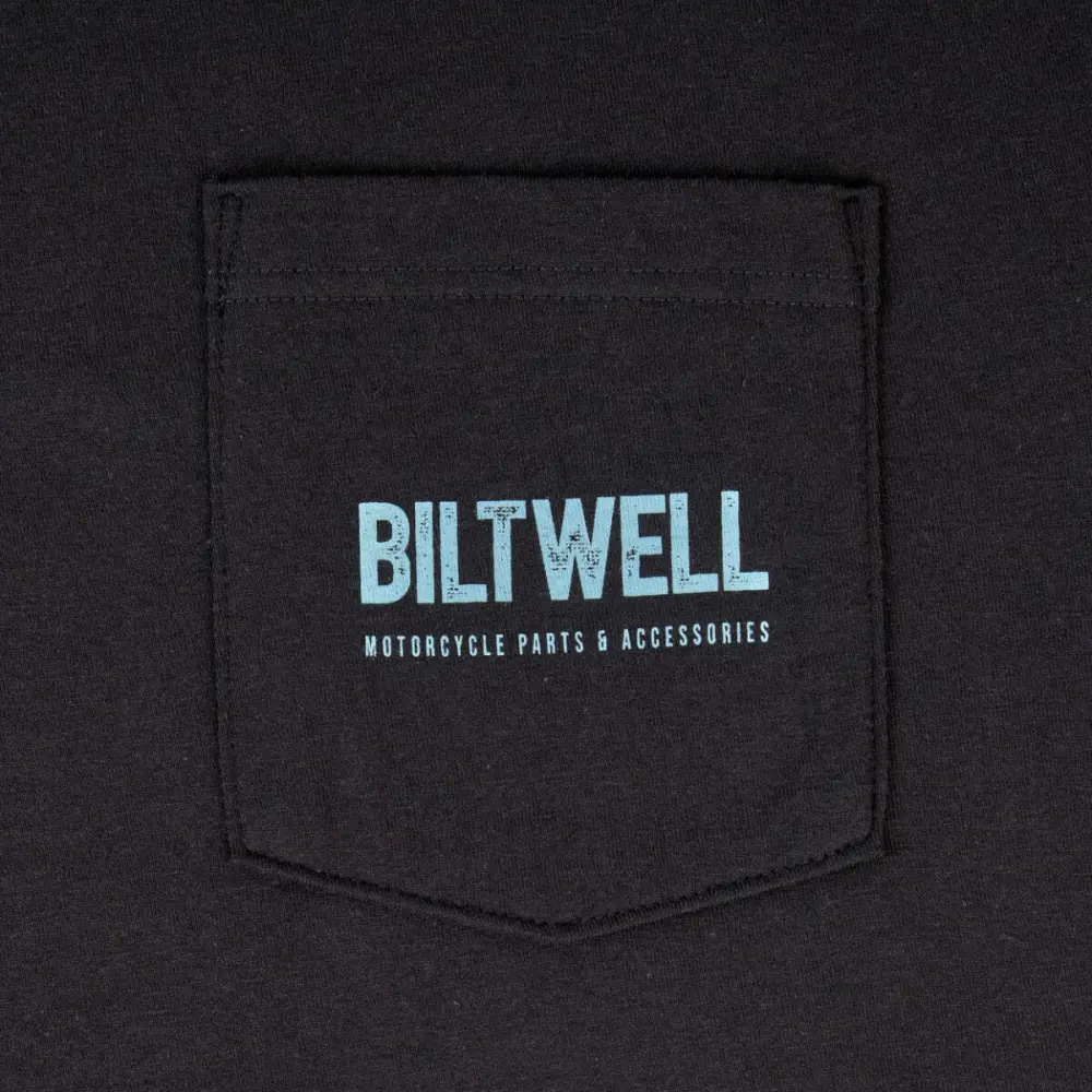 BILTWELL - TEE OLD JUNK POCKET BK BK LG - 303024921