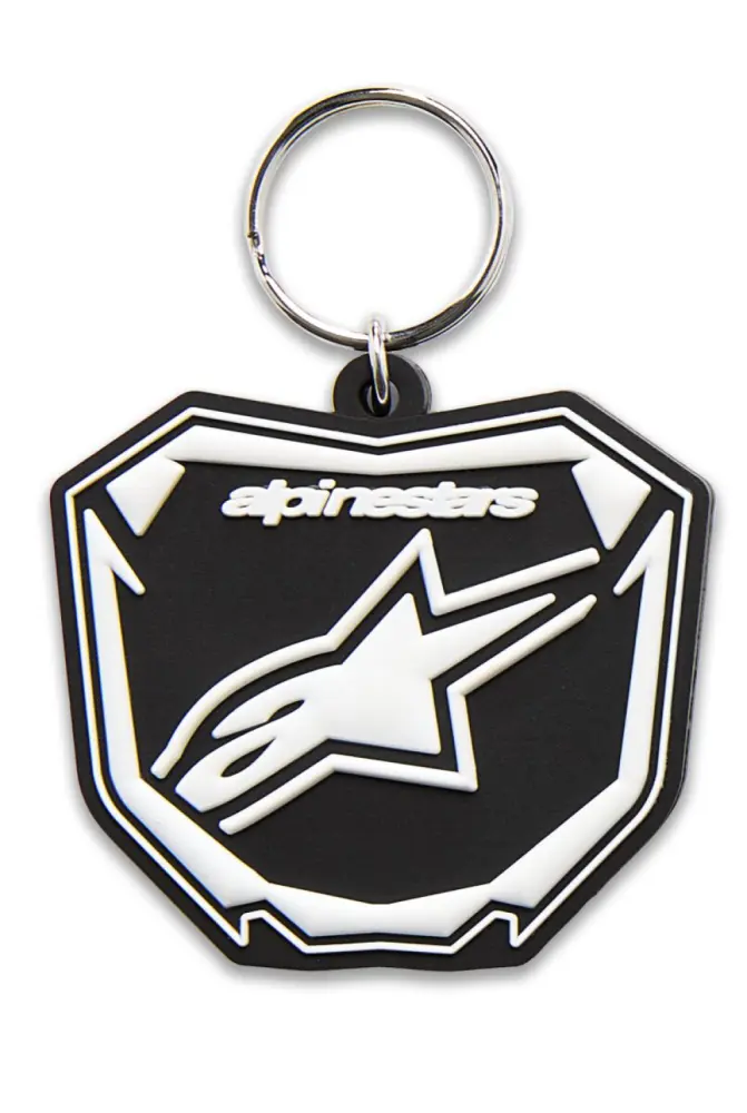 ALPINESTARS (CASUALS) - KEY FOB PLATE BLACK/WHITE - 99050275