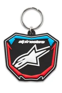 ALPINESTARS (CASUALS) - KEY FOB PLATE BLACK/BLUE/RED - 99050276