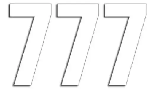 BLACKBIRD RACING - NUMBER #7 13X7CM WH - 43100735