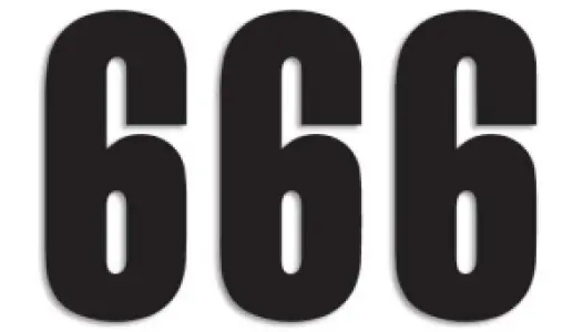 BLACKBIRD RACING - NUMBER #6 13X7CM BK - 43100744