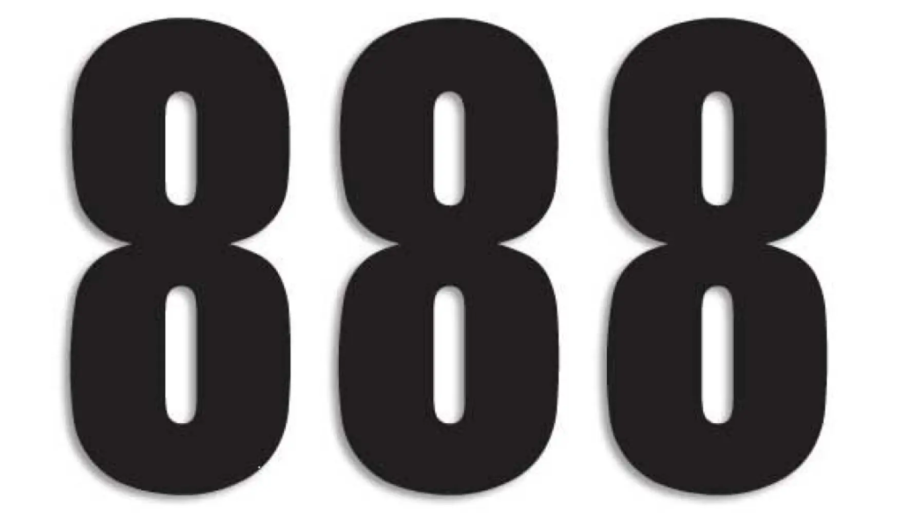 BLACKBIRD RACING - NUMBER #8 13X7CM BK - 43100746