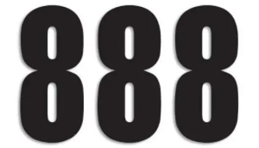 BLACKBIRD RACING - NUMBER #8 13X7CM BK - 43100746
