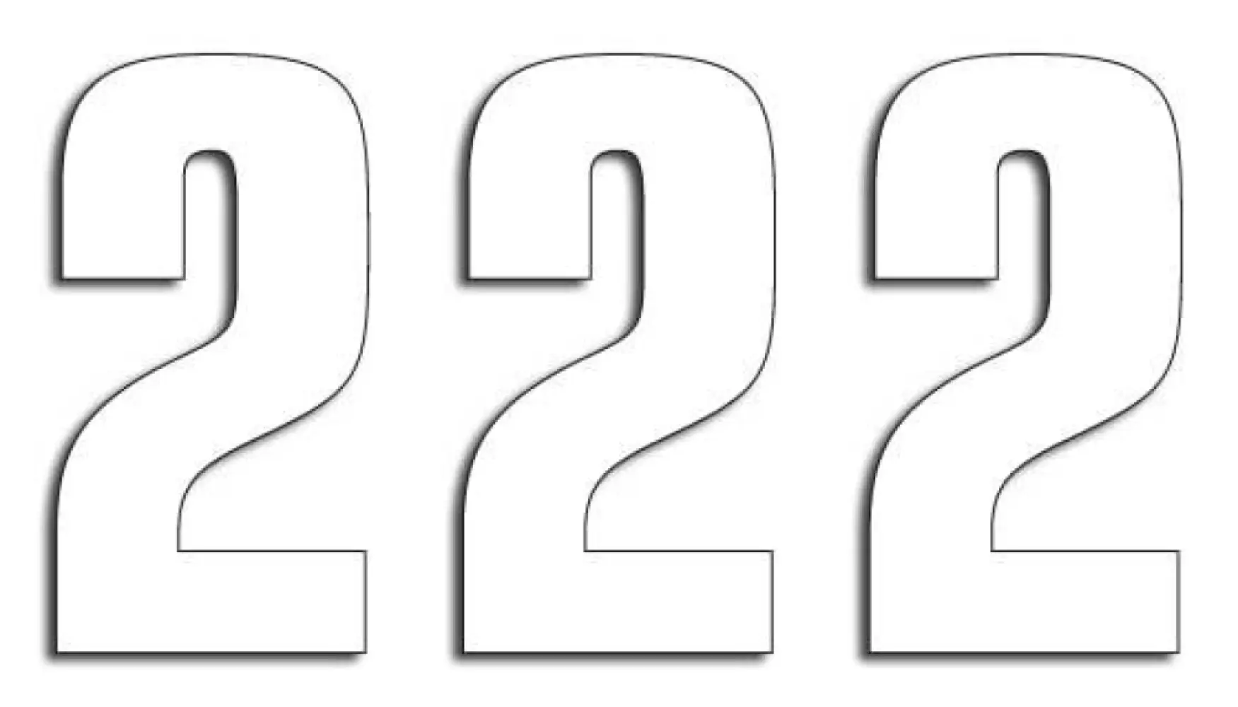 BLACKBIRD RACING - NUMBER #2 16X7.5CM WH - 43100750