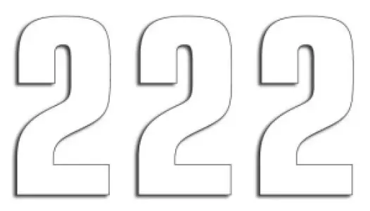 BLACKBIRD RACING - NUMBER #2 16X7.5CM WH - 43100750