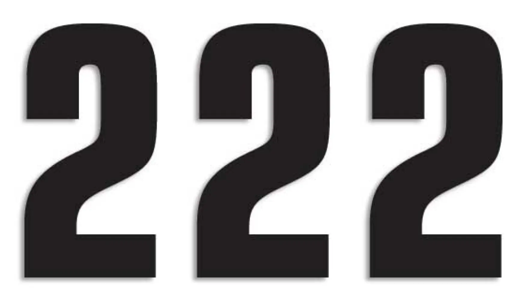BLACKBIRD RACING - NUMBER #2 16X7.5CM BK - 43100760
