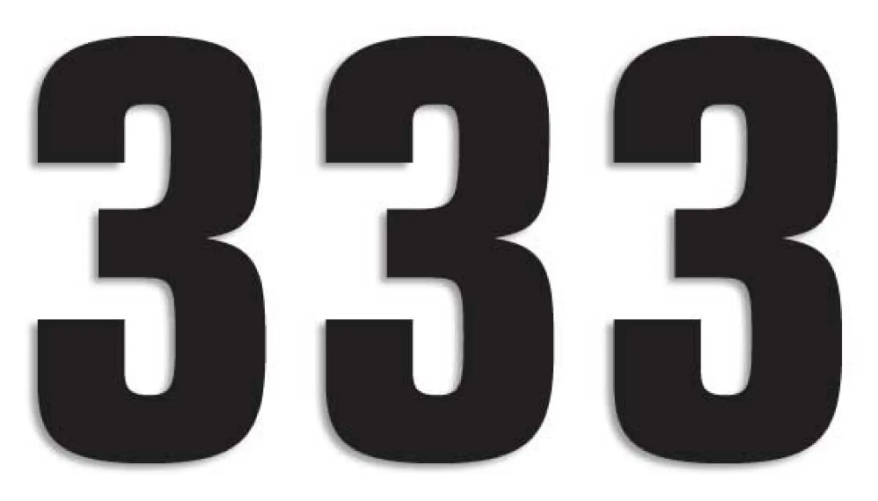 BLACKBIRD RACING - NUMBER #3 16X7.5CM BK - 43100761
