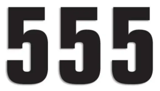 BLACKBIRD RACING - NUMBER #5 16X7.5CM BK - 43100763