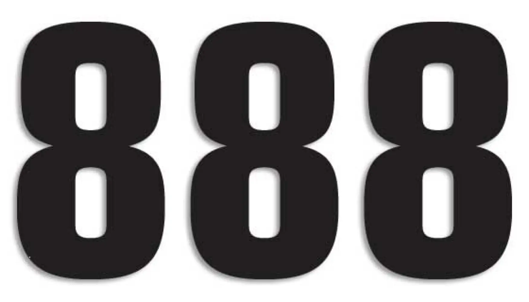 BLACKBIRD RACING - NUMBER #8 16X7.5CM BK - 43100766