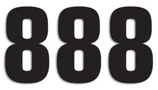 BLACKBIRD RACING - NUMBER #8 16X7.5CM BK - 43100766