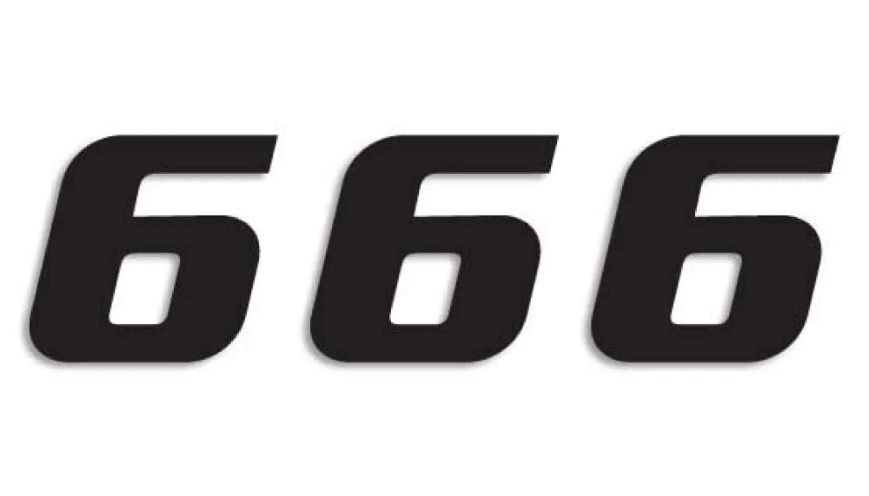 BLACKBIRD RACING - NUMBER #6 16x20CM BK - 43100784