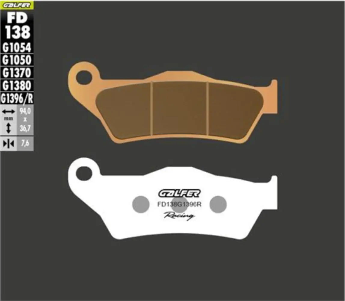 GALFER - BRAKE PAD SINTERED RACING OFF  - 17214088