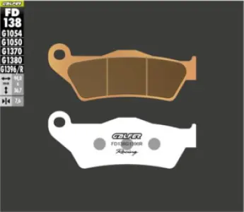 GALFER - BRAKE PAD SINTERED RACING OFF - 17214088