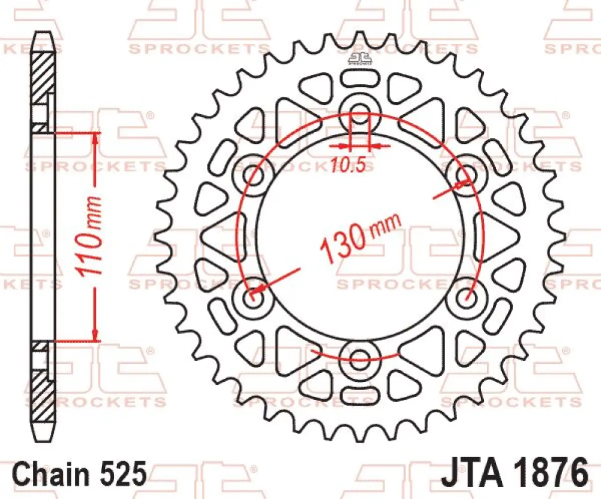 JT SPROCKETS - SPROCKET RL 43T BLK - 12113121