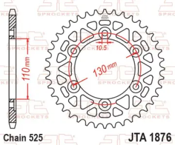 JT SPROCKETS - SPROCKET RL 45T BLK - 12113123