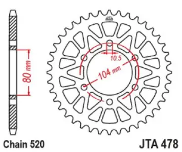 JT SPROCKETS - SPROCKET RL 48T BLK - 12113126